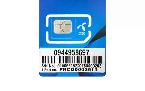 泰国dtac手机电话卡海外APP注册接码实体卡出国跨国留学生国际旅游手机卡,可续费充值续期