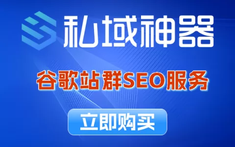 《私域神器》谷歌站群SEO服务