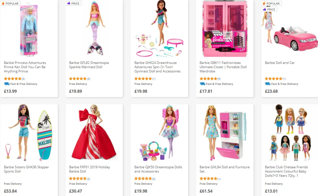 热点趋势|圣诞节玩具Top清单出炉！英国人钟爱芭比娃娃，另有5类爆款选品等你冲