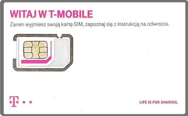 波兰T-Mobile手机电话卡海外APP注册接码实体SIM卡出国跨国留学生国际旅游手机卡,可续费充值续期