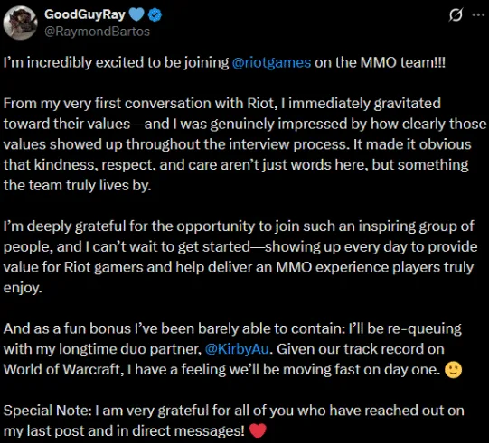 《魔兽世界》前制作人加盟，拳头的英雄联盟MMO又有戏了？